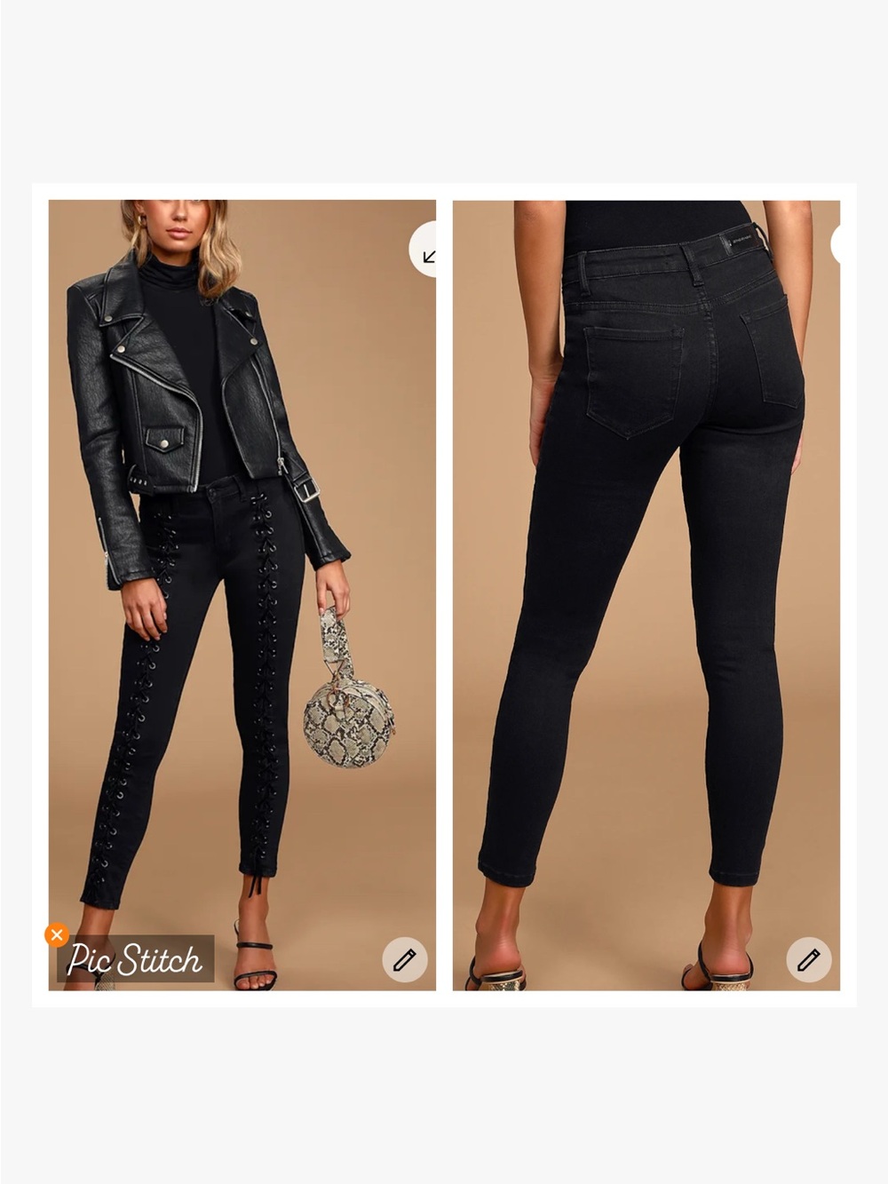 Neon Blonde Blondie Tie Me Up Black Skinny Jeans